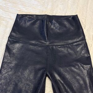 NWOT Aerie Faux Leather Black Shimmering Leggings